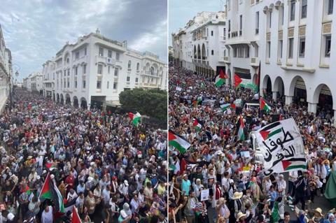 مظاهرات في الرباط دعما لغزة