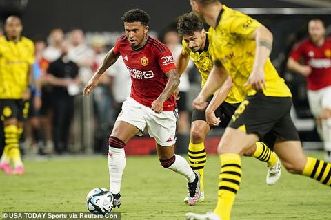 Jadon Sancho produced some impressive signs against his old team in a False 9 position