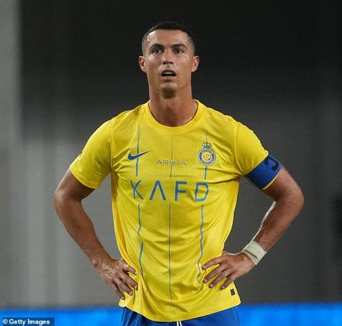 A viral clip has shown Cristiano Ronaldo (pictured) seeming to become frustrated with an Al-Nassr team-mate