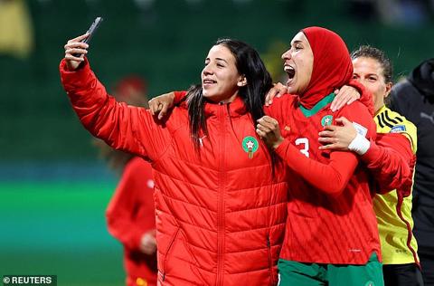 Morocco celebrated earning a place in the Women s World Cup last-16 on their debut