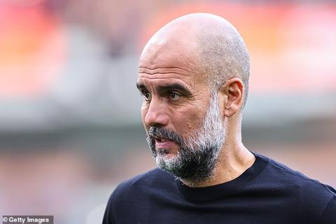 Pep Guardiola (pictured) confirmed that De Bruyne could likely undergo surgery as a result
