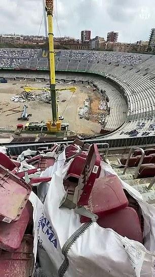 Seats are being entirely removed to be replaced by larger ones