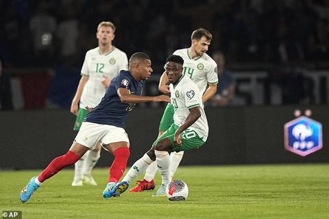Luton forward Chiedozie Ogbene (right) was the brightest player for the visiting Ireland side