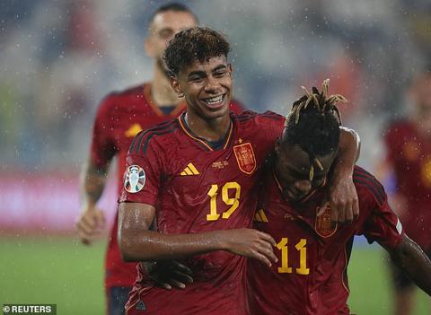 It was a night to remember for Yamal, who scored his first Spanish goal in the 7-1 win