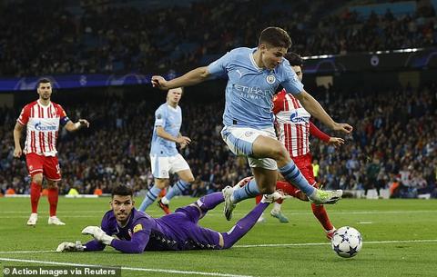 However, it didn t last long as City s Julian Alvarez equalised a minute into the second half