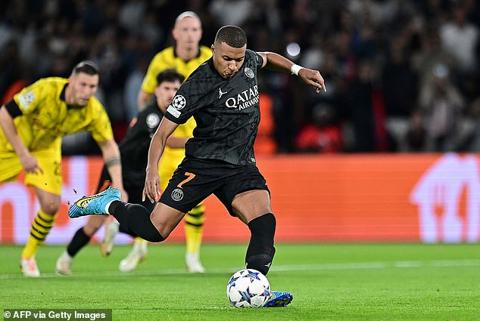 Kylian Mbappe struck from the spot after the French side were awarded a penalty for handball