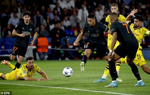 Achraf Hakimi doubled their lead in the 58th minute with a neatly taken strike inside the box