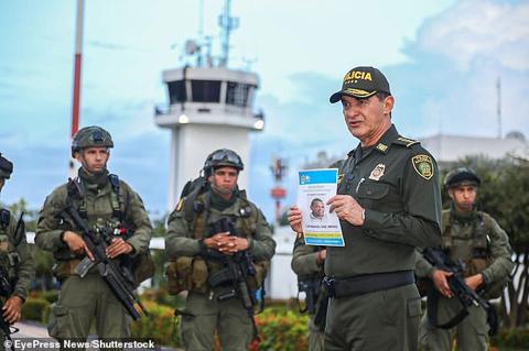 The director general of the Colombian police, William Rene Salamanca, spoke to Diaz Jnr last weekend
