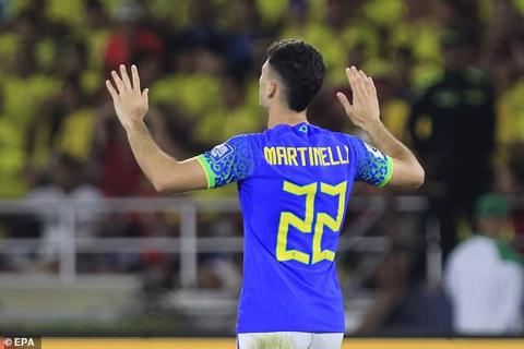 Martinelli scored on his seventh cap for Brazil as he bids to earn a regular starting role