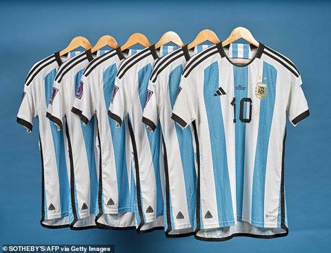 Lionel Messi s game-worn jerseys from the 2022 World Cup fetched $7.8million at auction
