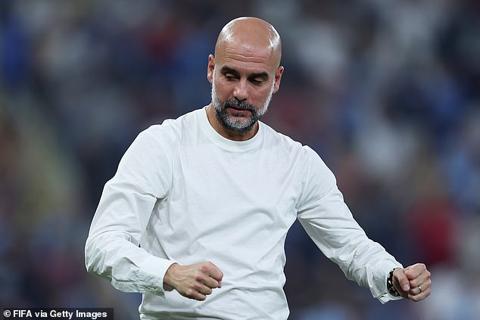 It came on the stroke of half-time and Guardiola unleashed a double fist pump in celebration