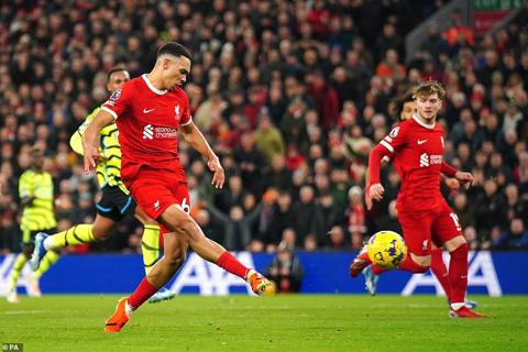 Trent Alexander-Arnold spurned a golden opportunity to win his side the match in the latter stages of the second-half