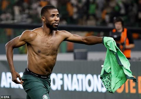 Kelechi Iheanacho led the celebrations as Nigeria beat South Africa on penalties in AFCON