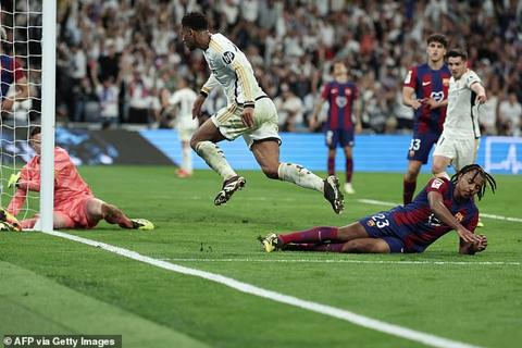 Bellignham struck home at the back post in the first minute of injury time at the Bernabeu