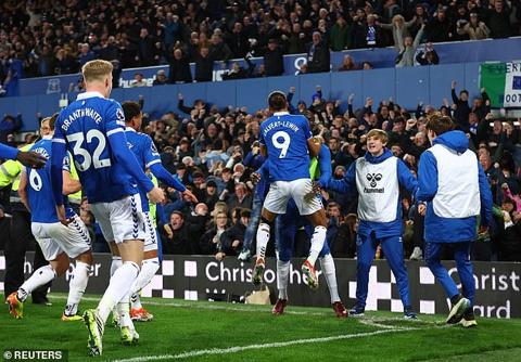 The Toffees moved eight points clear of Luton in 17th with only four Premier League games left to play