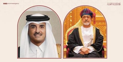 جلالةُ السُّلطان المعظم يهنّئ أميرَ دولة قطر